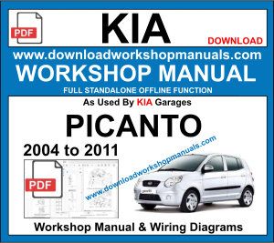 Kia Picanto repair workshop manual 2004 to 2011